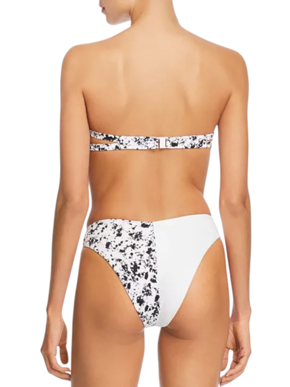 NWT Onia Swim White Black Speckle Reversible Cheeky V Bikini Bottom Small - Picture 4 of 7